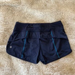 Lululemon speed shorts Sz 4 navy midnight blue